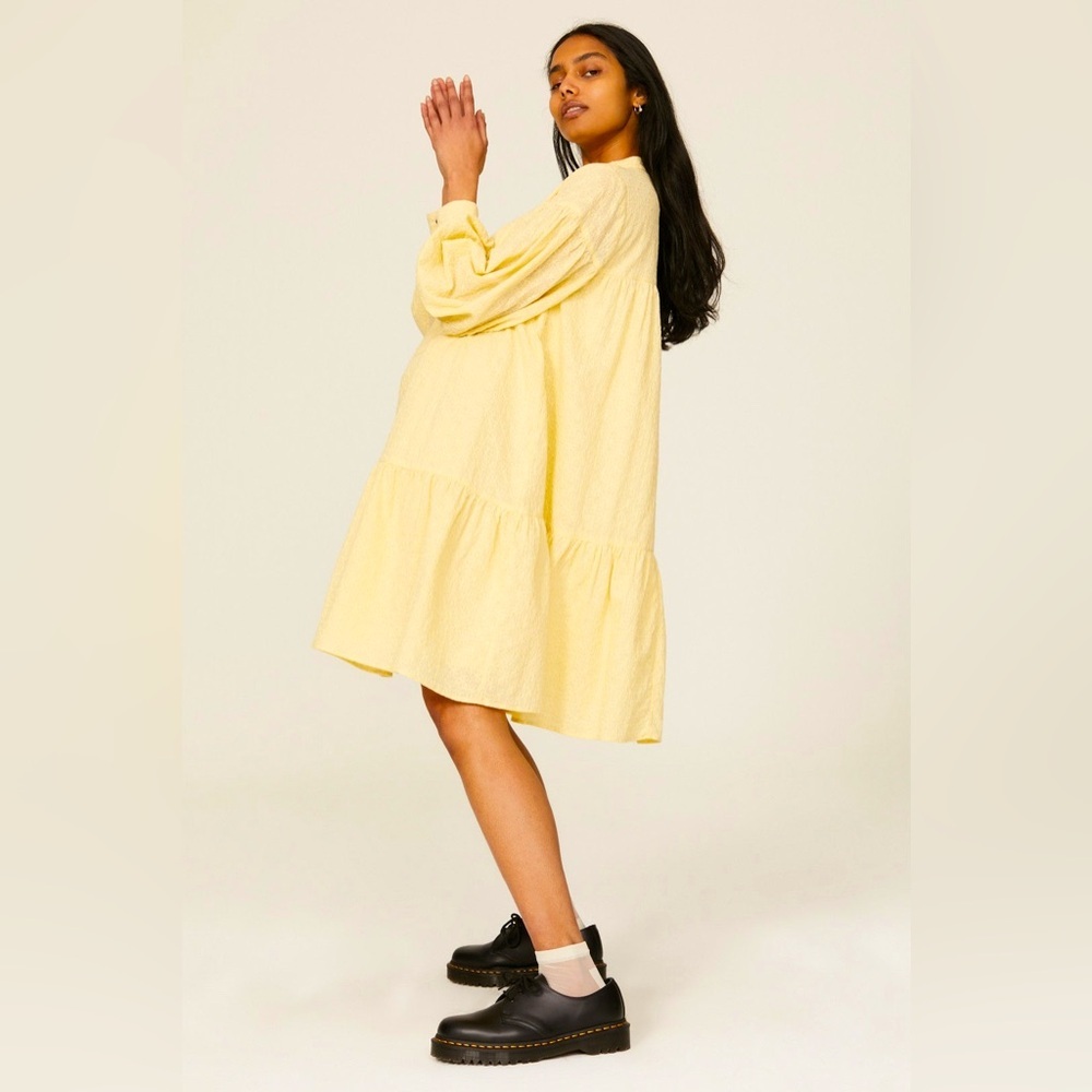 RTR PAMELA LOVE Yellow Eyelet Dress M